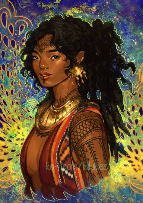 Philippine Mythology, Spring Portraits, Filipino Art, Philippine Art, Commission Portrait, Color Script, Filipino Culture, Dnd Art, Afro Art