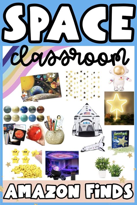 Nothing makes your classroom decor out of this world like Space Themed Classroom Decor! Check out these space inspired classroom decor finds & ideas complements of Amazon!  Space Theme Classroom Ideas // Space Classroom Decorations // Outer Space Classroom Star Theme Classroom Decor, Outerspace Classroom Themes, Celestial Classroom Theme, Outer Space Classroom Theme Decorations, Space Classroom Theme Decor Ideas, Space Themed Classroom Ideas, Space Classroom Decorations, Galaxy Classroom Theme, Star Classroom Theme