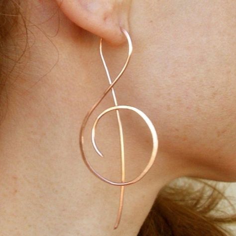 Music Symbol, Minimalist Music, Small Stud Earrings, Treble Clef, Anniversary Jewelry, Party Earrings, Small Earrings Studs, Music Note, Threader Earrings