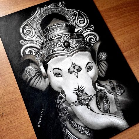 Ganpati bappa realistic drawing 2021 Realistic Ganesha Drawing, Difficult Sketches Pencil, Ganpati Realistic Sketch, Ganesh Sketch Pencil Creative, Ganesh Realistic Drawing, Ganapati Bappa Sketch, Ganpati Pencil Drawing, Pencil Drawings Realistic Sketch, Ganpati Bappa Pencil Drawing