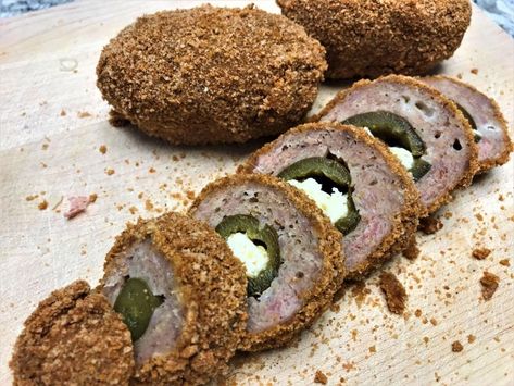 How to cook Armadillo Eggs, the tasty appetizer with a funny name | Food/Restaurants | theadvocate.com Armadillo Eggs Oven, Jalapeno Appetizer, Armadillo Eggs, Jimmy Dean Sausage, Shake And Bake, Shake N Bake, Cheese Sausage, Monterey Jack, Ritz Crackers