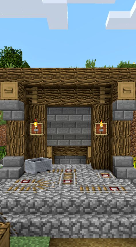 I built a Mineshaft Entrance in my hard mode timelapse series! Minecraft Mine Entrance Simple, Strip Mine Entrance Minecraft, Underground Entrance Minecraft, Minecraft Mineshaft Entrance Ideas, Minecraft Mine Entrance Above Ground, Minecraft Mountain House Entrance, Minecraft Mountain Entrance, Minecraft Mining Entrance, Minecraft Base Entrance