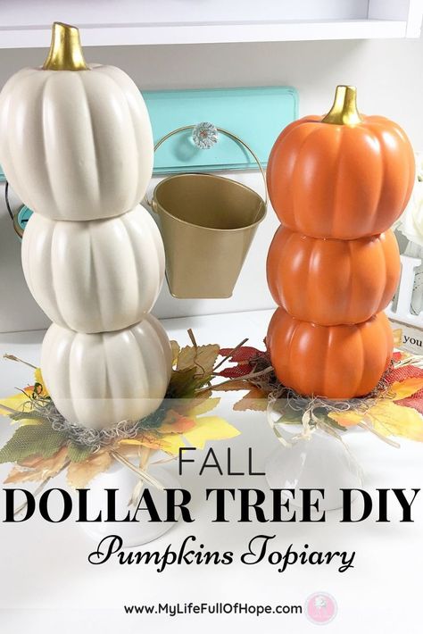 Creating this simple DIY Fall Dollar Tree Pumpkin topiary is a great addition to any fall decor, centerpiece or table setting that looks like you purchased it from the store. It is simple and budget friendly craft that your and your kids can do together. Give it try! #falldiydecor #Falldiyprojects #fallpumpkins #fallpumpkintopiary #falldollartreediy #falldollartreeprojects #fallcenterpieces #thankgivingcenterpieces #falldecor #fallbudgetdecor #thanksgivingtablescape #falltablescape Pumpkin Topiary Diy, Fall Topiaries, Dollar Tree Fall Decor Diy, Topiary Diy, Dollar Tree Pumpkins, Fall Decor Dollar Tree, Pumpkin Topiary, Dollar Tree Fall, Fall Thanksgiving Decor