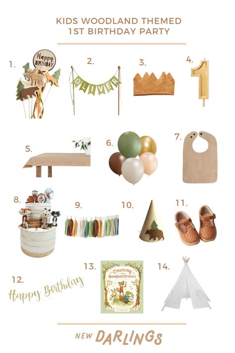 Lowkey First Birthday, 1st Birthday Animal Theme, First Birthday Neutral, Woodland Themed First Birthday, Woodland Themed Party, Woodland Animals Party, Rabbit Watercolor, Bday Themes, Woodland Party Theme