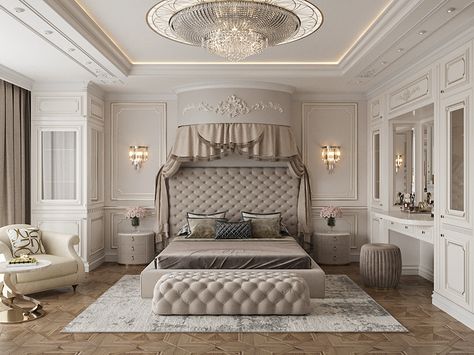 Search Images :: Photos, videos, logos, illustrations and branding :: Behance French Interior Design Bedroom, Classic French Interior Design, Classic French Interior, Classic Bedroom Interior, Elegant Bedrooms, French Style Decor, Interior Design Behance, French Style Bedroom, Classy Rooms