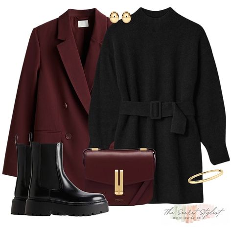 Styling the black belted knit dress we all know and love, that you can save 15% off today! I’ve kept it casual, but elevated with the burgundy blazer and flat black ankle boots (which also have the 15% off today) 🖤 Comment LINKS to receive the outfit links directly 🙌🏼 Or SHOP the outfit in the September highlight or via my LTK SHOP - The Secret Stylist #knitdresss #burgundyoutfit #burgundy #blazeroutfit #blazer #andotherstories #knitteddress #outfitoftheday #ootdinspo #demellier #womensfas... Burgundy Blazer Outfit Woman, Flat Black Ankle Boots, Burgundy Blazer Outfit, Blazer Outfits Women, Black Flat Ankle Boots, Outfit Links, Burgundy Blazer, Burgundy Outfit, Winter Fashion Outfits Casual