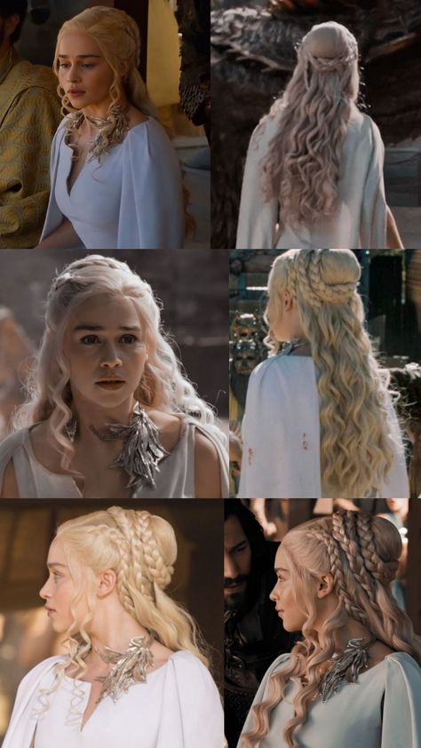 Denarius Targaryen Hair Styles, Denearys Targaryen Hair, Targaryen Inspired Hairstyles, Danerys Targarian Hairstyles Tutorial, Danearys Stormborn Hair, Danerys Targarian Hairstyles, House Of Dragon Hairstyles, Daenerys Targaryen Hair Color, Game Of Thrones Hairstyles