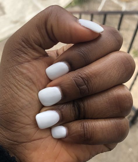 White Nails Pedicure, Short Natural Acrylic Nails, White Nails Short, Short White Nails, Pedicure Gel, Natural Acrylic, Nails Pedicure, Natural Acrylic Nails, White Manicure