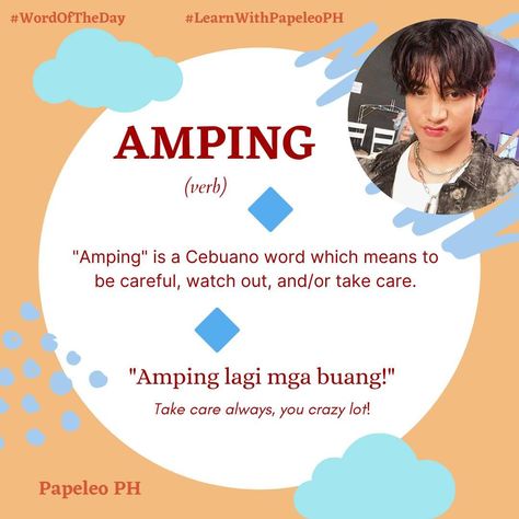 #WordOfTheDay #FilipinoWords #PhilippineLanguage #Cebuano #LearnWithPapeleoPH Cebuano Words, Philippine Language, Filipino Words, Unique Words Definitions, Word Definitions, Unique Words, Writing Words, Word Of The Day, Be Safe