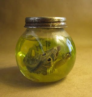 DAVE LOWE DESIGN the Blog: 24 Days 'Til Halloween - Of Specimens And Jars Salvatore Moreau, Specimen Jars, Haunted Props, Star Wars Attack Of The Clones, Halloween Jars, Traditional Halloween, Halloween Potion Bottles, Halloween Apothecary, Green Board