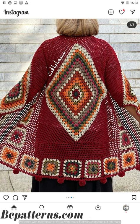 Granny Square Crochet Pattern | Cozy for Beginners | Free Patterns | Easy Projects Crochet Granny Square Projects, Crochet Jackets, Crochet Shawl Diagram, Granny Square Haken, Granny Square Projects, Jacket Designs, Square Crochet Pattern, Crochet Cardigan Pattern Free, شال كروشيه