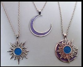 Ugh, I want these. They are the necklaces from twitches.  #jewerly #sun #moon Twitches Necklace, Jewerly Necklaces, Sun And Moon Necklace, Golden Jewelry, Modern Mom, Disney Jewelry, Moon Jewelry, Trendy Tattoos, Cute Necklace