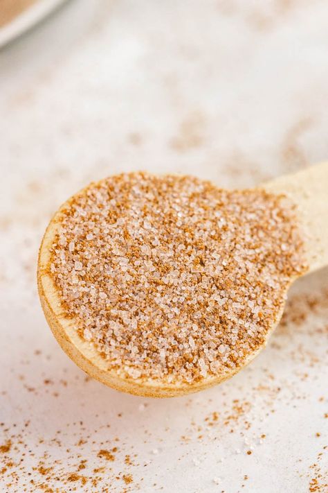 How to Make Homemade Cinnamon Sugar Hard Cinnamon Candy, How To Grind Cinnamon Sticks, Cinnamon Sugar Mixture, Cinnamon Sugar Butter, Cinnamon Sugar Recipes, Cinnamon Sugar Rim, The Stay At Home Chef, Stay At Home Chef, Flavored Salts