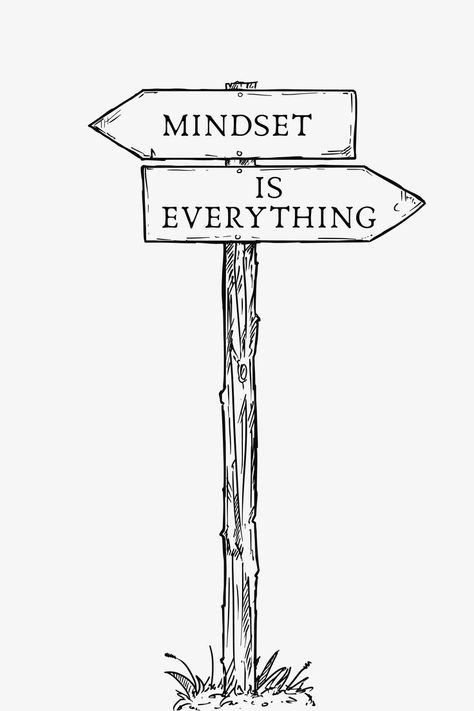 Positive Mindset Drawing, Easy Positive Drawings, Positive Vibes Drawing, Motivational Sketches Inspiration, Mindset Is Everything Tattoo, You Can Do It Drawing, Drawing Motivational Quotes, Motivation Doodle Art, Positive Mind Positive Vibes Wallpaper