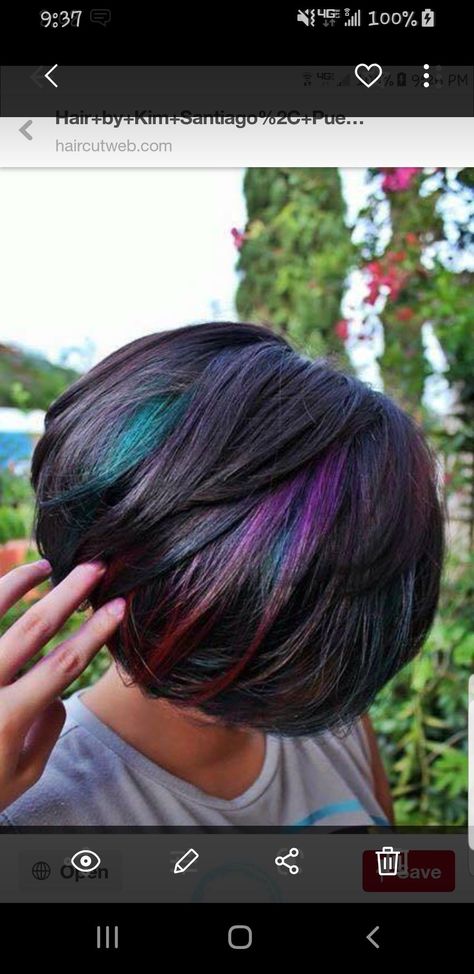 UNIQUE UNICORN HAIR COLOR IDEAS FOR GIRLS - Color de pelo de unicornio Peek A Boo Hair Color, Peek A Boo Hair, Peacock Hair Color, Unicorn Hair Color, Peacock Hair, Vivid Hair Color, Body Hacks, Edgy Hair, Unicorn Hair