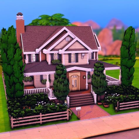 Family Home Sims 4, Sims 4 Base Game, Red Shelves, Rochester New York, Willow Creek, Sims 4 Houses, 3 People, Simple Bedroom, Bedroom Aesthetic