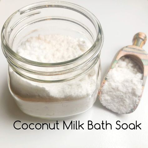 Coconut Bath Soak, Coconut Milk Bath Recipe, Bath Soak Diy, Sacred Bath, Milk Bath Diy, Mama Odie, Bath Salt Recipe, Shower Tabs, Recipe With Coconut Milk