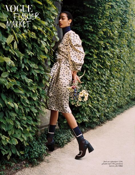 Damaris Goddrie Smells the Roses In Walter Perre Images for Vogue Netherlands September 2019 — Anne of Carversville Vogue Campaign, Black Fashion Magazine, Damaris Goddrie, Black Musicians, Vogue Netherlands, Paris Garden, Spring Campaign, Black Fashion Designers, Easter 2023