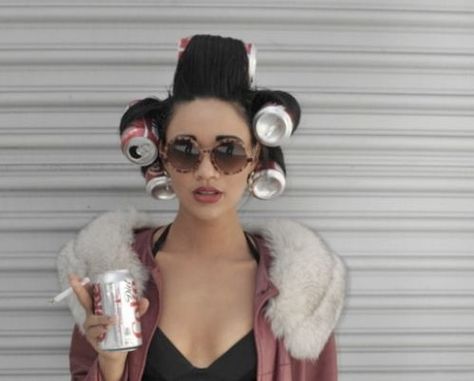 yup Diet Coke Can, Pop Cans, Roller Set, Diet Coke, Hair Rollers, Hair Curlers, Vintage Glamour, Round Sunglass Women, Halloween Outfits