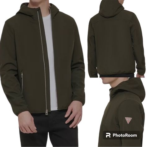 Men’s Guess Zip-Up Jacket W Hood Guess Zip Up Jacket W Hoodie & Pockets Olive Green *Limited Time Promo: All Used Clothing Items (Excludes Sneakers & Pre-Bundled/Multi-Item Listings) Are $10 W/ Purchase Of This Item. Bundle/ Build A Lot & Save!* *Fast Shipping.* Guess Men's Hooded Full-Zip Soft Shell Jacket Msrp: $150 Get Ready For Any Occasion With This Guess Zip Up Jacket In Olive Green. The Guess Men's Softshell Jacket Is Perfect For Travel, Casual Outings, Or Even Workwear. It Features A Sol Outdoor Khaki Hooded Jacket With Double-lined Hood, Green Fleece Hooded Jacket With Double-lined Hood, Khaki Outdoor Outerwear With Double-lined Hood, Khaki Military Hooded Jacket For Outdoor, Military Khaki Outerwear With Fleece Lining, Jean Jacket Men, Guess Men, White Denim Jacket, Jeans Logo