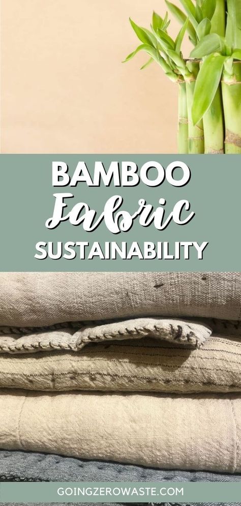 Bamboo fabric is quickly becoming a popular alternative to traditional fabrics such as cotton and silk. It is often touted as a sustainable fabric option because bamboo is a fast-growing plant. It needs very little water, fertilizer, or pesticides! What’s more? Bamboo is naturally regenerating, so harvesting bamboo still allows the plant to survive. Bamboo Fabric Clothing, Sustainable Magazine, Dresser Alternative, Sustainability Tips, Conscious Clothing, Growing Bamboo, Natural Furniture, Minimalism Lifestyle, Book Works