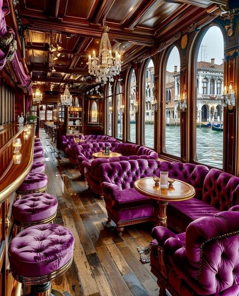 Venice Restaurants, Riverside Restaurant, Jazz Bar, Luxury Train, The Venetian, Cafe Interior Design, Romantic Dinner, Luxury Dining, Elegant Interiors