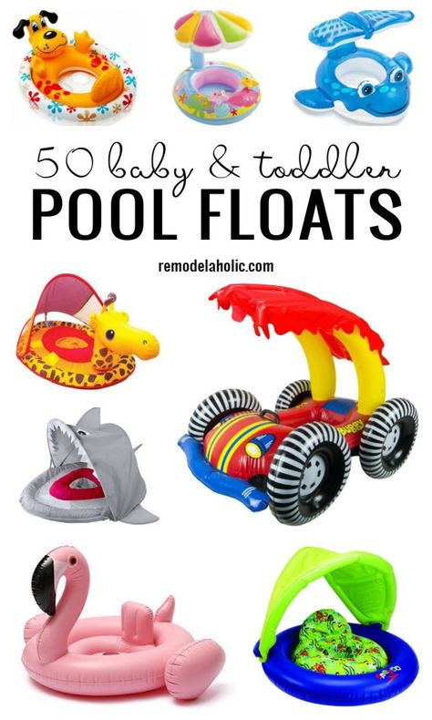 Remodelaholic | 50 Baby & Toddler Pool Floats for Summer Kids Floaties, Toddler Floaties, Baby Pool Floats, Pool Toys For Kids, Swimming Pool Toys, Busy Activities, Baby Pool, Baby Gadgets, Pool Floats