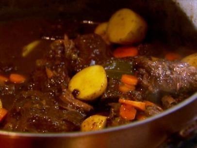 Beef Stew with Caramelized Onions and Amber Lager Recipe | Food Network Beef Stew Food Network, Ultimate Beef Stew, Florence Food, Tyler Florence, Beef Stew Recipe, Stew Recipe, Cooking Channel, Frozen Peas, Beef Stew