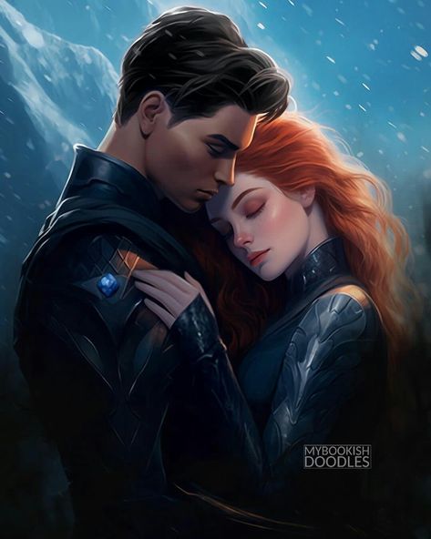 🎨: mybookishdoodles Gwyn Azriel, Lucien And Elain, Charlie Bowater, Feyre And Rhysand, Fantasy Couples, A Court Of Wings And Ruin, Sarah J Maas Books, A Court Of Mist And Fury, Look At The Stars