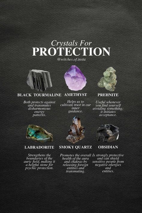 Black Magic Protection Crystals, Crystals For Joy, Crystal Groupings, Protection Crystals And Stones, Crystal Combos, Energy Stones Crystal Healing, Crystal For Protection, Crystals Meaning, Crystals For Protection