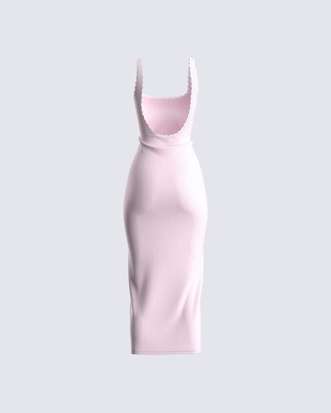 Nothing beats a classic little midi dress... especially a pink one 💓 Made from pointelle rib fabric, and complete with lace trim, a square neckline, a scooped back, and a body-con fit that hugs you in all the right areas 😏 Knit Dress Aesthetic, Dress Pink Short, Cute Dresses Casual, Amazon Orders, Strapless Ruffle Dress, Rib Fabric, Body Con Dress, Lounge Dress, Purple Lace