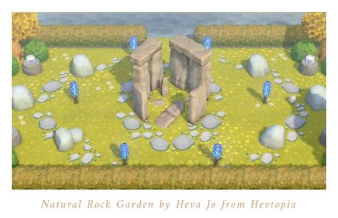 Acnh Rock Garden Layout, Acnh Rock Garden Design, Pond Acnh, Acnh Rock Garden, Animal Crossing Rock Garden, Garden Animal Crossing, Natural Rock Garden, Farm Acnh, Animal Crossing Cafe