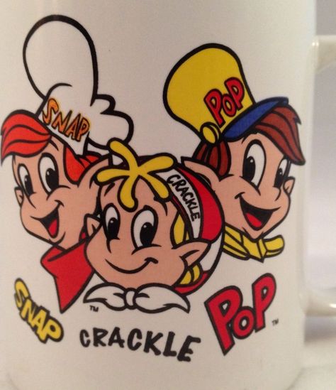 Cereal Characters, Snap Crackle Pop, Kickin It Old School, Owl Clip Art, Pop Characters, Childhood Memories 90s, Krispies Treats, Mugs Ceramic, Drink Ware