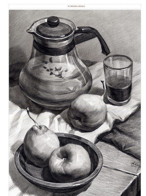 Still Life Pencil Shading, Pencil Drawings Of Nature, Still Life Sketch, Pencil Drawing Ideas, Pencil Shading, Object Drawing, Art Drawings Sketches Pencil, Still Life Drawing, Nature Drawing