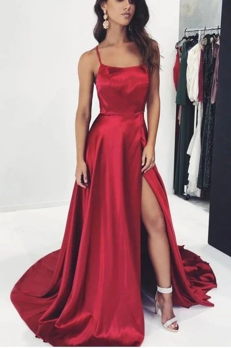 Dress Graduation, Burgundy Prom Dress, Red Prom, A Line Prom Dresses, Grad Dresses, Gowns With Sleeves, Dance Dress, Red Prom Dress, Party Gowns