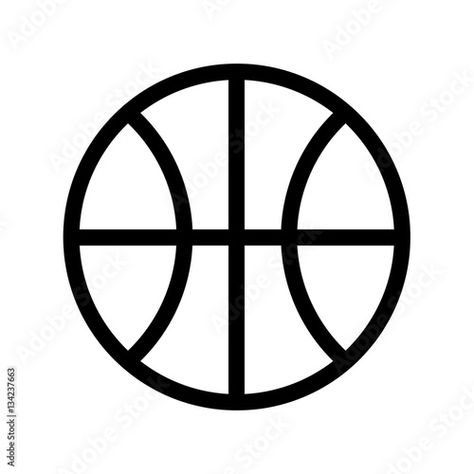 White Symbol, Basketball Ball, Symbol Logo, Logo Illustration, Line Icon, Hot Air, Stock Vector, Basketball, Stock Images