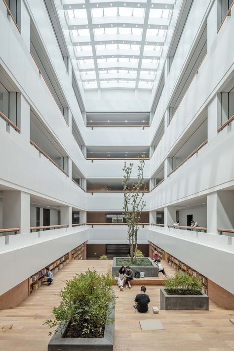 Gallery of The New Campus of Yan’an University / THAD - 18 University Campus Design Architecture, University Design Architecture, Dorm Architecture, Office Architecture Design, Dorm Interior, University Interior Design, Research Building, Student Hostel, University Building