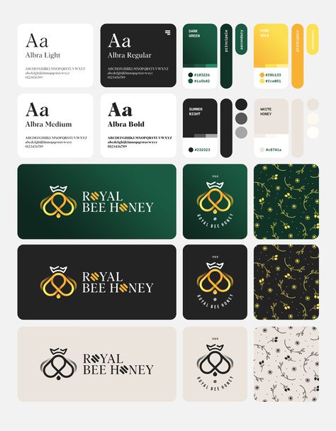 Royal Bee Honey - Branding on Behance Honey Logo Ideas, Logo Honey, Honey Branding, Honey Business, Logo Bee, Honey Whiskey, Honey Logo, Honey Brand, Honey Shop