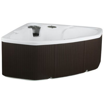 The LS300 Plus by Lifesmart Spas is a 110v plug-and-play, 17-jet spa with a waterfall feature, multi-color underwater LED light, and capacity for 2 adults. The unique triangle design fits perfectly in any space, large or small. With a powerful 1.0 HP pump, air control valve, and intuitive digital control panel, the jets can be adjusted for maximum relaxation. The included ozone water care system helps keep the water sparkling clean with fewer chemicals. Lifesmart spas are energy efficient, so th Plug And Play Hot Tub, Water Sparkling, Small Hot Tub, Underwater Led Lights, Hot Tubs Saunas, The Jets, Waterfall Features, Foam Insulation, Sparkling Clean