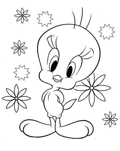 Tweety Bird Drawing, Fargelegging For Barn, Bird Coloring, صفحات التلوين, Bird Coloring Pages, Makijaż Smokey Eye, Tweety Bird, Cartoon Coloring Pages, Halloween Coloring Pages