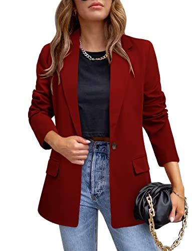 Trendy Blazers, Casual Blazer Women, Middle Age Fashion, Slim Fit Jackets, Fall Coat, Casual Blazer, Solid Clothes, Work Wardrobe, Casual Outfit