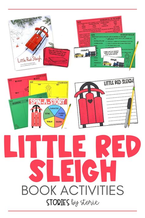 There's something about this time of year that has me reaching for stories that touch my heart. Little Red Sleigh is one of those books that combines big dreams and perseverance with a little Christmas magic. Here are a handful of printable and digital Little Red Sleigh activities you can use in the classroom or at home. Little Red Sleigh Activities, Touch My Heart, Pocket Chart Center, 2nd Grade Activities, Sequencing Activities, Reading Literature, Writing Crafts, Book Companion, Preschool Books