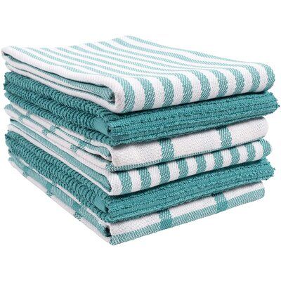 Kitchen Color Pallet, Teal Kitchen, Kitchen Surfaces, Linen Kitchen Towels, Blue Towels, Tea Towel Set, Kitchen Color, Kitchen Towel Set, Terry Towel