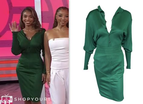 The Today Show: September 2024 Lori Harvey's Green Top and Skirt Set Dress Check more at https://www.shopyourtv.com/the-today-show-september-2024-lori-harveys-green-top-and-skirt-set-dress/ Green Top And Skirt, Lori Harvey, Top And Skirt Set, September 2024, Top And Skirt, Green Top, Today Show, Green Tops, Set Dress