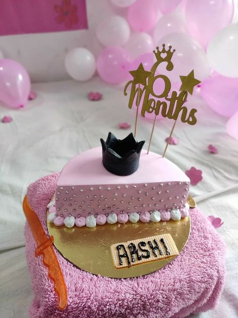 Half Month Cake Ideas, Half 6 Months Birthday Cake, 6 Month Bday Cake, 6 Months Birthday Cake For Girl, Cake For Half Birthday, 6 Month Birthday Decoration Ideas, 1/2 Birthday Cake 6 Months Girl, Half Month Birthday Cake, Half Cake Birthday 6 Months Girl