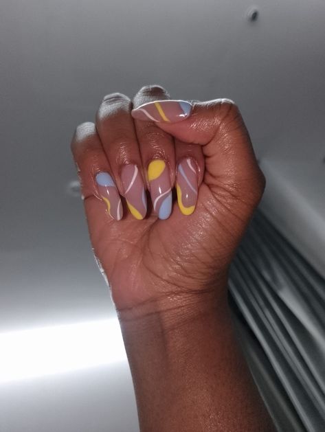 Summer nails
Blue, yellow and white nails Clear Nails With Line Design, Nail Art With Lines Stripes, Abstract Nail Art Designs French Tips, Abstract Lines Nails, Nail Art Lines, Black Prom Nails, Abstract Nail, Abstract Nail Art, Lines On Nails