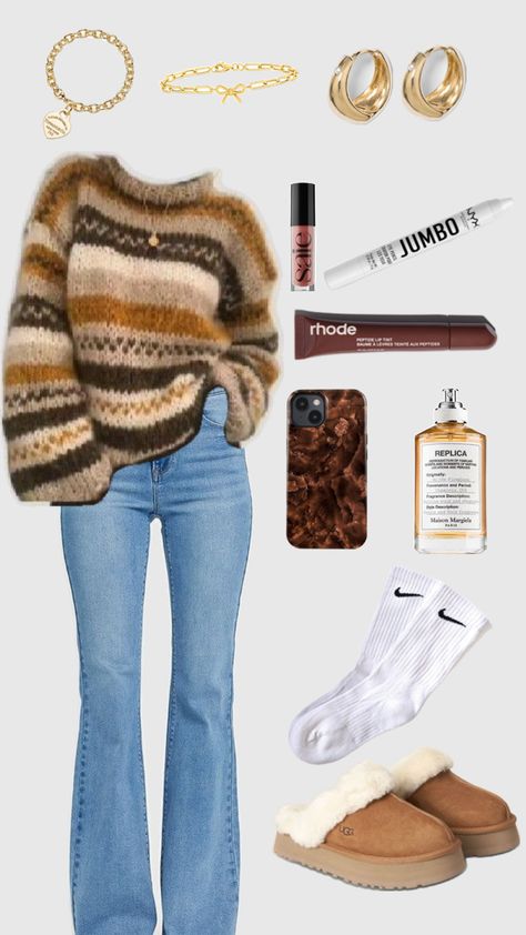 Fall Outfit For Women, Aesthetic Fall Outfit, Fall Aesthetic Outfit, Basic Girl Outfit, Outfit Collages, Cozy Fall Outfits, Clueless Outfits, Outfit For Women, Casual Preppy Outfits