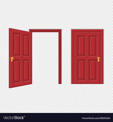 Door Opening Drawing, Open Door Drawing, Door Cartoon, Window Cartoon, Door House, Grey Doors, Rose Tutorial, Window Furniture, Door Open