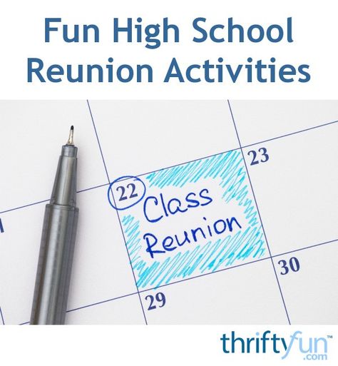 This is a guide about fun high school reunion activities. Breaking the ice at a high school reunion is easy if you plan some fun activities to get everyone involved and reminiscing. Fun Activities To Do, Reunion Activities, Class Reunion Planning, High School Activities, Reunion Games, Ice Breaker Games, High School Reunion, School Reunion, Class Reunion