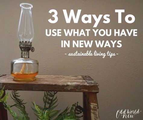 3 Ways to use what you have in new ways - Sustainable Living Tips! via Old World New Non Consumerism Life, Sustainability Graphic, Maslow’s Hierarchy Of Needs, Anti Consumerism, Conscious Consumerism, Hierarchy Of Needs, Conscious Consumer, Living Tips, Emotional Health